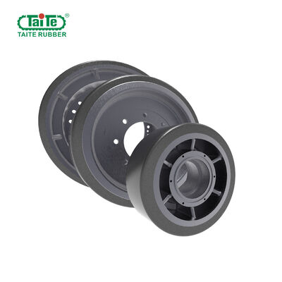 Καλή τιμή. Ανθεκτικοί τροχοί πολυουρεθάνου για πλακόστρωτους, συμπεριλαμβανομένων των τροχών κίνησης και των τροχών καθοδήγησης σε απευθείας σύνδεση